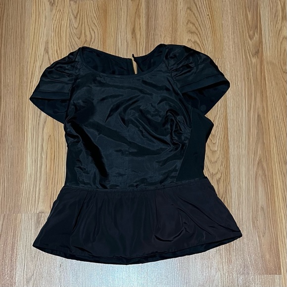 MARC BY MARC JACOBS Woman’s Black polka dot peplum top blouse - Picture 14 of 16